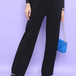 Women Black Color Trouser Size L