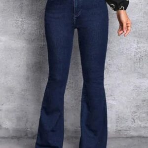 Women Blue Colour Bootcut Jeans Size 32