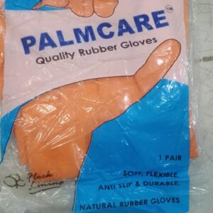 Rubber Gloves Orange Color 1 Pair Set