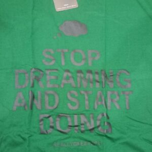 Kotty Women Green Typography Printed Oversized T Shirt Size L