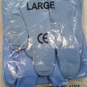 Rubber Gloves Blue Color Size Large 1 Pair Set
