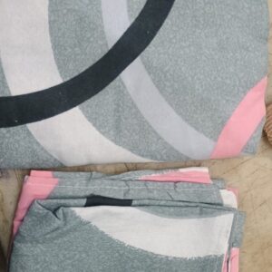 Multicolor Double Bed Sheet With 2 Pillow Covers