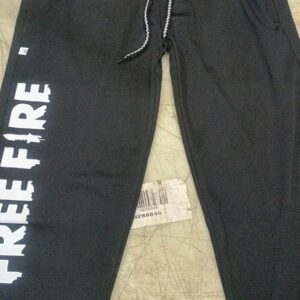 Mens Free Fire Gaming Track Pants Black Color Size S