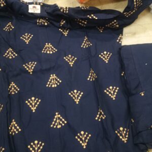 Women Blue Color Kurta Set Size S