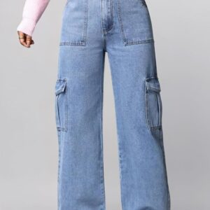 Kitty Women Sky Blue Colour Double Pocket Jeans Size 26
