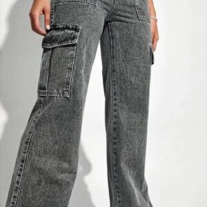 Kitty Women Dark Grey Colour 6 Pocket Jeans Size 32