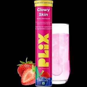 Plix Olena Glutathione Skin Glow Effervescent Tablet Reduces Strawberry 15 Pcs