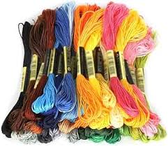 Bhavya Enterprises 25 Pcs Multicolor Skeins Embroidery