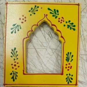 Yellow Printed Colour Wooden Hanging Photo Frame