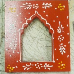 Orange Printed Colour Wooden Hanging Photo Frame