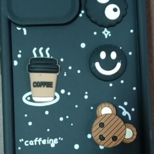 Outlouders Back Cover 3D Cartoon Cute Fun Bear Body Protection Bumper Case Black