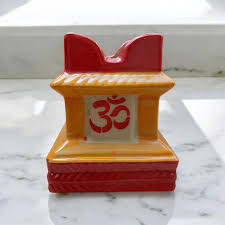 Ceramic Tulsi Planter Pots Square Flower Pot Drainage Hole Inch X 5 Inch Multicolour