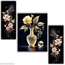 Modern Flower Wall Decor Painting For Living Spaces Digital