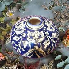 Blue And White Floral Ceramic Vase 11Cm Height