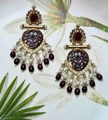 Traditional Earing For Women Colour Purple