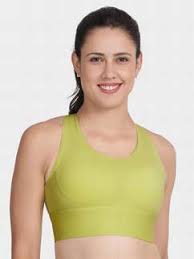 Amour Secret Striped Print Sports Bra For Women Green Size 30