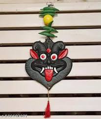 Saraswati Gallery Nimbu Mirchi Big Battu Evil Eye Protector Suraksha Pack Of 1 Pcs