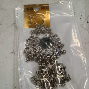 Women Silver Color Earrings Pair Set