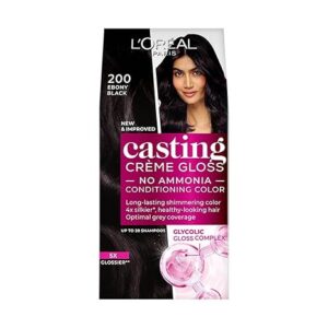 Loreal Paris Casting Creme Gloss Hair Color Hade 200 Ebony Black 60G 40Ml 60G