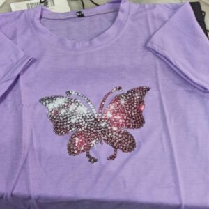 Purple Colour T Shirt For Women Size M