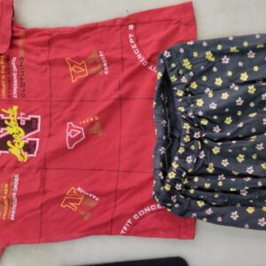 Kids Girl T Shirt Pajama Set Size 26 Color Red