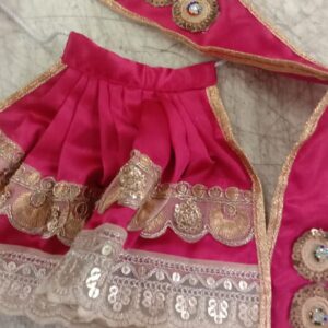 Pink Color Radha Rani Dress 8 Inch