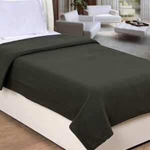 Satin Fleece Single Bed Blanket Green
