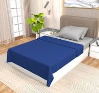 Satin Fleece Single Bed Blanket Blue
