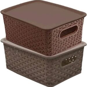 2 Pieces Extra Small Size Multipurpose Solitaire Storage Basket Pack Of 2