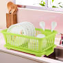 Plastic Sink Dish Drainer Rack 3 In 1 Large Durable Drainer Drying Rack