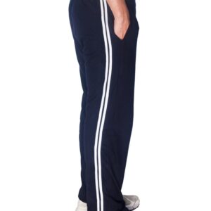 Navy Blue And White Mens Designer Sports Lower Size Xl