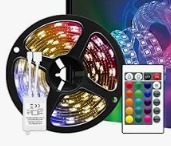5 Meter Led Strip Lights 300 Led Rgb Strip Light With Adaptor Operated 16 Modes