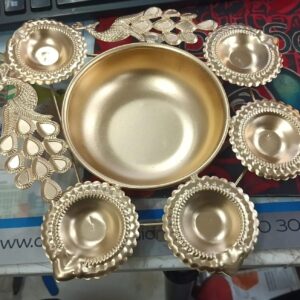 Metal Designer Urli For Festival Decor Pack Of 2