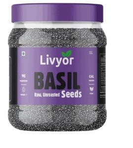 Livyor Basil Raw Unroasted Seeds 400 Gm