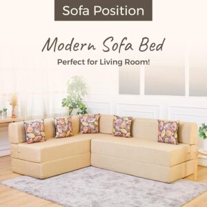 5 Seater L Shaped Sofa Cum Bed Foldable L Sofacum Bed Sleeps 5 17 Sofa Heigh