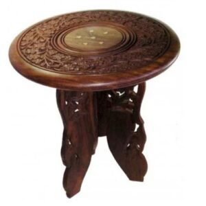 Brown Wooden Carved Table