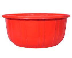 Unbreakable Plastic Tub Red