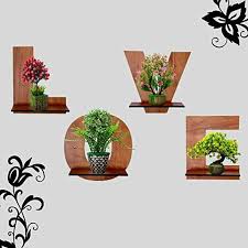 Evening Decor Love Shaped Wooden Wall Planter Stand
