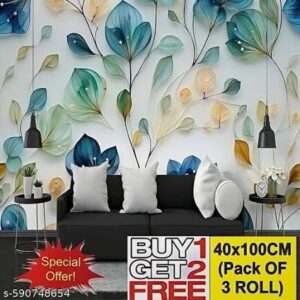 Gold White Vertical Striped Wallpaper 40X100Cm