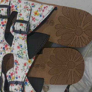 Women Slipper Brown White Colour Size 6