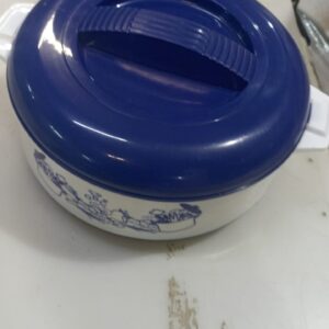 White And Blue Color Casserole