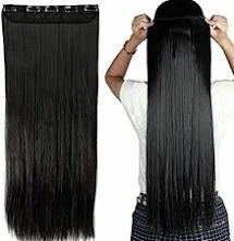 Women Black Color Fake Hair Wig