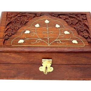 Wooden Full Carving Hand Carved Jewellery Box