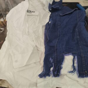 White And Blue Colour Shirt For Men Size M