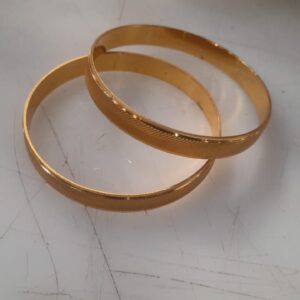 Women Gold Plated Bangle Set Size 2 . 4