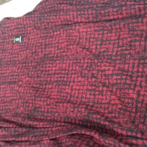 Maroon And Black Printed Full Sleeve T Shirt For Men Size L
