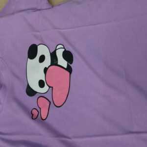 Lavender Printed Crop Top For Kids Size 11 To 12 Year