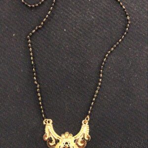 Black Beads With Gold Plated Mangalsutra For Women Pack Of 1