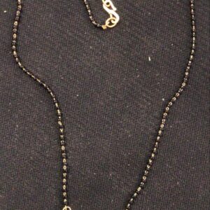 Black Beads With Gold Plated Wings Mangalsutra For Women Pack Of 1