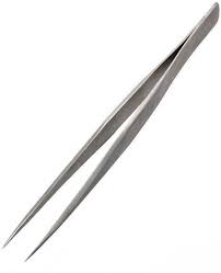 Wowsome Stainless Steel Tweezers Straight Mobile Repair Tools Plier Electronic Parts Pack Of 6